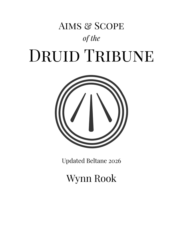 Druid Tribune Aims & Scope Cover